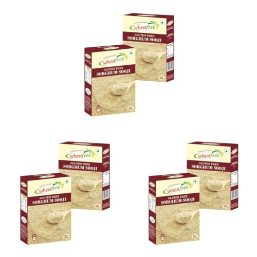 Image of Wheafree Gluten Free Sorghum Sooji (Pack of 6 x 400g Each) | Rich in Vitamins, Iron, Minerals & Micronutrients | Rich in Fiber and Protein | Diabetic Friendly