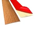 Self Adhesive Flat Floor Transition Strip, PVC Laminate Floor Strip Carpet Transition Strip Floor Threshold Divider Strips, Flooring Edge Trim (5CM/6.56FT, Yellow Oak, 1)