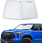 Goodyear Foldable Windshield Sun Shade for Toyota Tundra 2022-2023, Custom-Fit Car Windshield Cover, Car Sunshade,UV Protection,Vehicle Sun Protector,Auto Car Window Shades for Front Window - GY008292