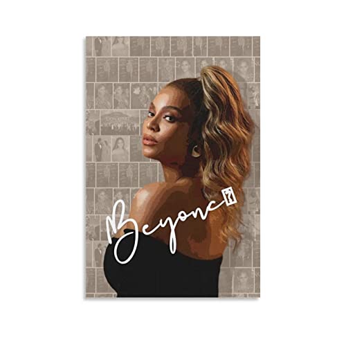 Shenywell Wanddeko Poster Beyoncé Affiche Peinture Décorative Toile Mur Art Salon Affiches Chambre Peinture 30x40cm sans Cadre