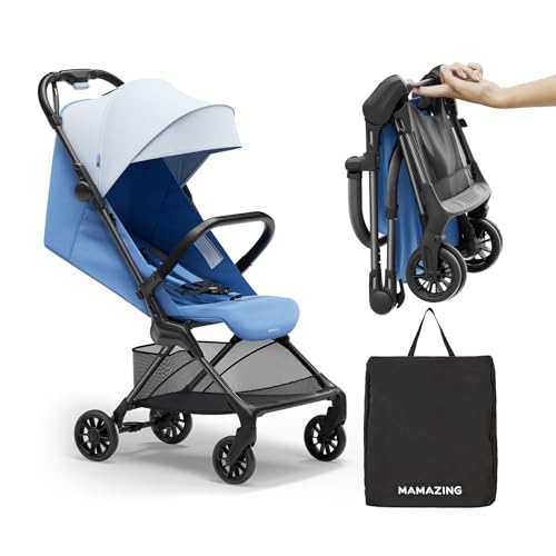 MAMAZING Ultra Air X Travel Stroller - Ultra-Lightweight Under 10 lbs, Carbon Fiber Frame & Airplane...