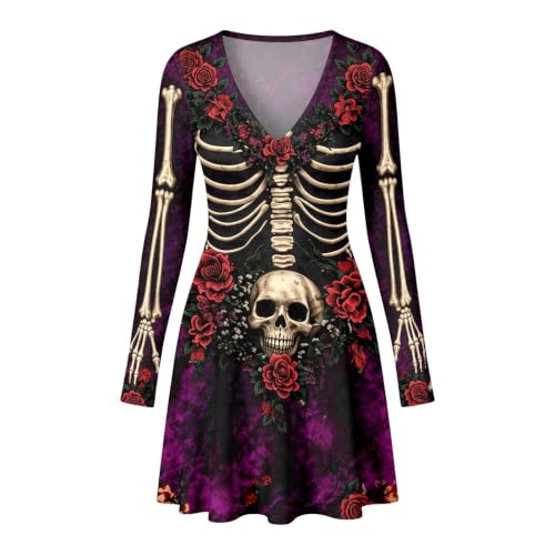 Halloween Dress,Halloween Cosplay Witch Dresses Purple,XL - image 4