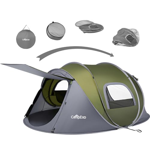 Camping Tent, Pop Up Instant Tent for 2 - Detailed View