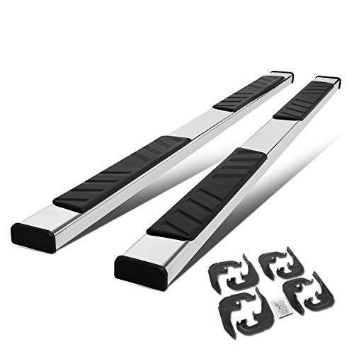 5 Inches Side Step Nerf Bar Running Boards Compatible with Silverado Sierra 1500 2500HD 3500HD Crew Cab 19-22, Aluminum, Polished Chrome
