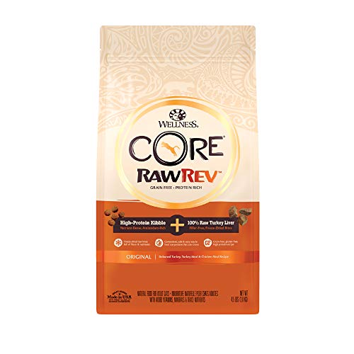 Image of Wellness CORE RawRev Original Deboned Turkey, Meal & Chicken Meal Recipe, Dry Cat Food, 4.5 Pound Bag