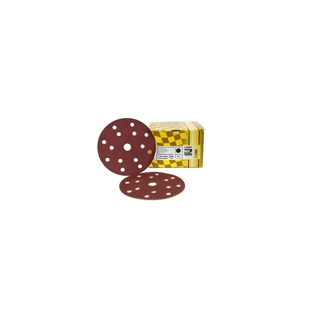 Flexovit 66254405887 Discos de Papel Velgrip, P37CT, 320 Grano, 15 Hoyos, 150 mm Diámetro, Set de 100
