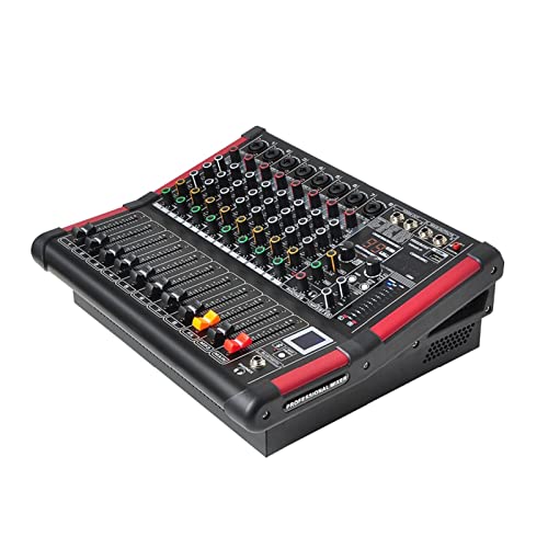 SECJSKJ Conjunto de Mezclador de Controlador de DJ Mini8-P 8 Canal Amplificador de Consola de Mezcla...