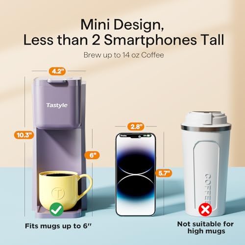 Tastyle Mini Single Serve Hot and Iced Coffee Maker for K Cup and Ground - 3
