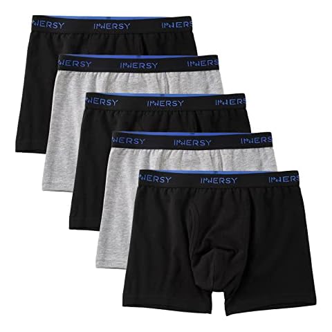 INNERSY Boys' Cotton Boxer Shorts 5 Pack Cover