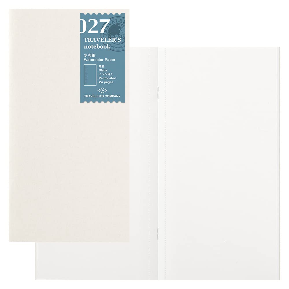 Traveler's Notebook, Refill, Watercolor Paper, 2-Pack, Regular Size, 14401006 : Office Products
