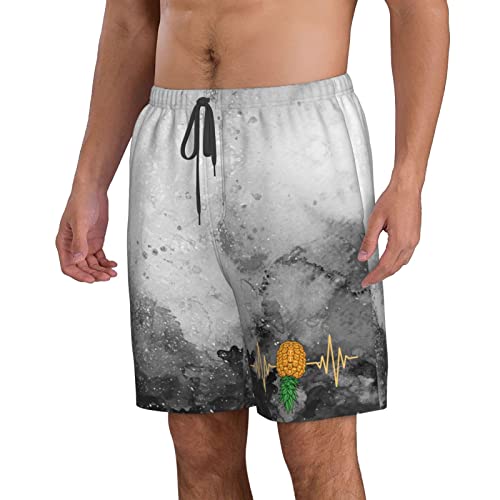 Heartbeat Swinger Upside Down Pineapple Gifts for Women Men's Workout Running Shorts Lightweight Athletic Gym Shorts3