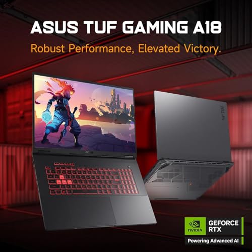 Image of ASUS TUF A18 5070 Gaming Laptop, 18 inch WQXGA 240Hz Display, AMD Ryzen 7 260 (Beats Intel i7-14700), NVIDIA RTX 5070, 64GB RAM, 4TB SSD, RGB Backlit KB, Bundle Laptop Cooler