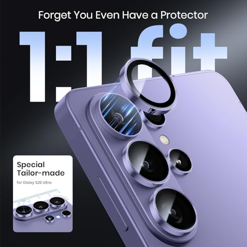 Image of Lensarmor Compatible with S26 Ultra Cobalt Violet Camera Lens Protector - Premium 9H Tempered Glass, Anti-Reflective Coating, Military-Grade Protection & Case-Friendly Design