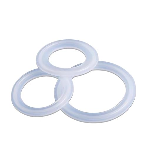 5Pcs Fit 19mm-273mm Pipe O/D Sanitary Tri Clamp Ferrule Silicone Sealing Strip Gasket Ring Washer for Homebrew Dairy Product(51mm x 64mm)