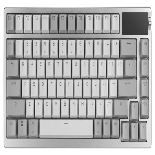 ASUS ROG Azoth Wireless Mechanical Gaming Keyboard – 75% TKL, Tri-Mode Connectivity, Hot Swappable Pre-lubed ROG NX Snow Linear Switches, PBT Keycaps, RGB, OLED Display, PC/Mac Support - White - image 9