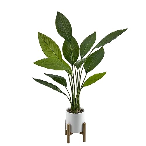 GreenBoxx Bird of Paradise Artificial Plant Fake Tree Fake Banana Leaf Plant Tropical Palm Trees...