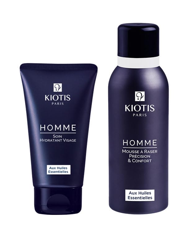 kiotis Gift Box – Shaving Foam + Hydrating Face Cream – Cream Hydrating Face Cream Men Shaving Foam, Men, Foam, Men's Beard, after shaving, Cream After Shaving Foam by Barb