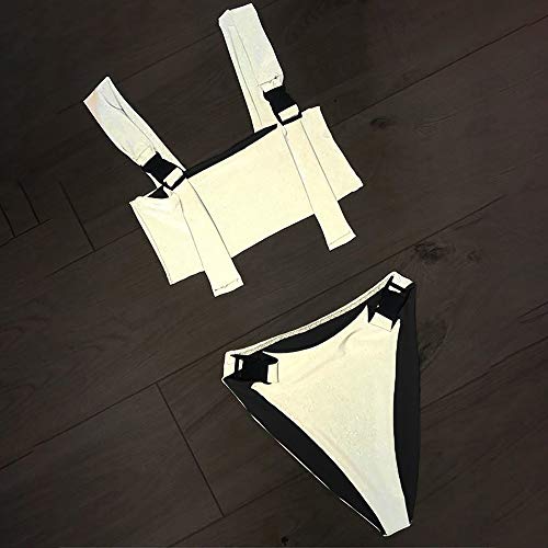 LZLRUN Reflective Bikini Set Bra New Summer Women Shiny Glowing Swimwear Beachwear4