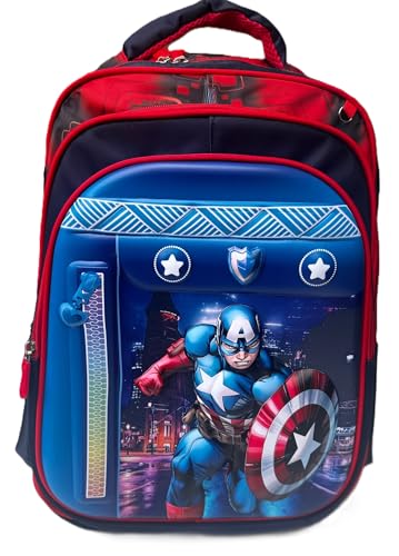 Premium Quality Backpack-, Lightweight Bookbag with 3 Compartments, Front Utility Pocket with side storage- Lunch Box & Organizer included For 6 To 12 years Old2
