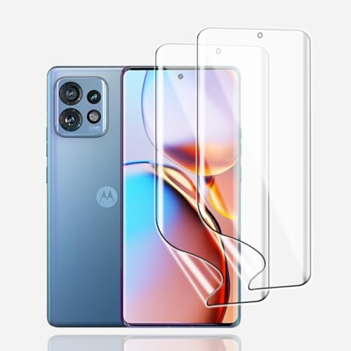 KoasVonson Películas de Hidrogel para Motorola Edge 40 Pro, 2 Piezas Protectores de Pantalla de TPU Flexible HD Transparente, Compatible ID de Huellas Digitales [no vidrio templado]