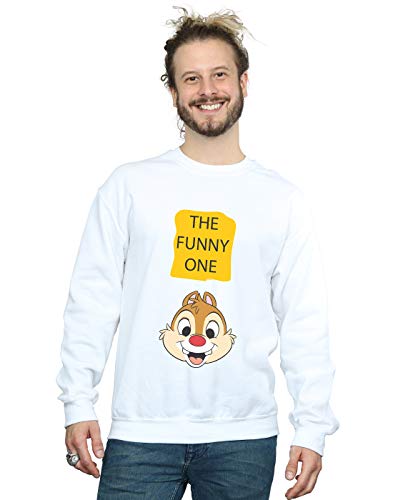 Disney Men's Chip N Dale The Funny One Sweatshirt White XXX-Large
