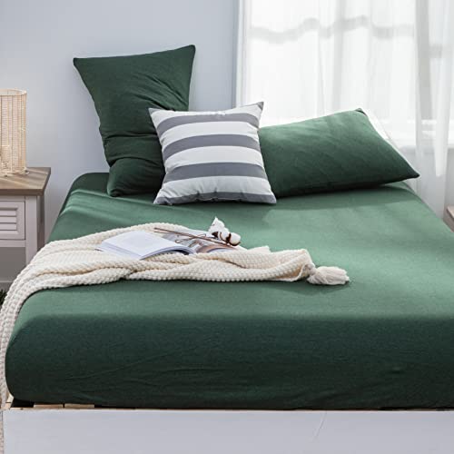 LIFETOWN 100% Jersey Knit Cotton Sheet, Extra Deep...