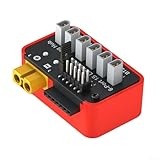 6 Port 1S Lade-Hub für B6neo Serie PH2.0 BT2.0 Lithium-Batterie-Ladegerät, Multi-Chemie-Unterstützung, kompaktes ABS-Gehäuse, max. 2,0 A für Mini für Lipo LiFe Li Ion LiHV (BT2.0)