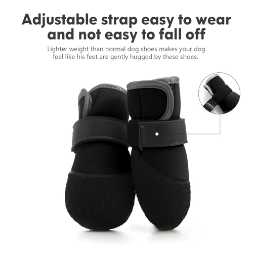Dogoys Dog Shoes, Outdoor Dog Boots Non-Slip Waterproof Dog Booties For Medium To Large Dogs 4Pcs For Winter Snowy Day thumb #6