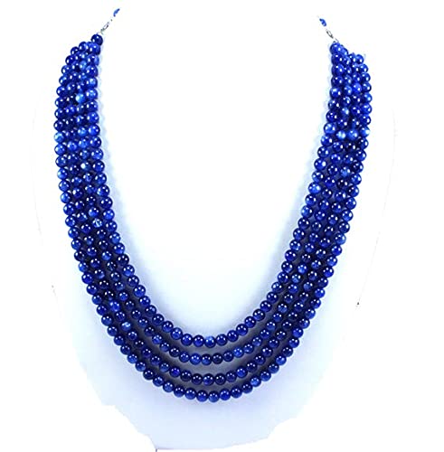 Cyanite perles de 6 mm lisses et solides pour remplacer les minéraux fragiles en bijouterie