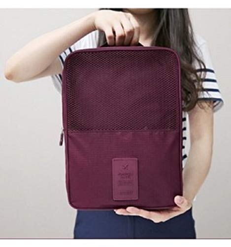 Image of Styleys Shoe Bag /Shoe Pouch for Travelling /Storage (Maroon, S1095)