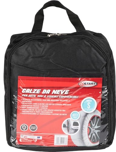 START Schneesocken, Größe S, geeignet für Autos, SUVs und Nutzfahrzeuge, beschädigt die Felgen Nicht und ist leicht zu montieren