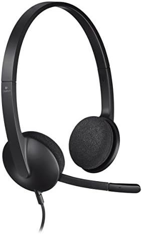 Logitech H340 Wired Headset, Stereo Headphones with Noise-Cancelling Microphone, USB, PC/Mac/Laptop - Black