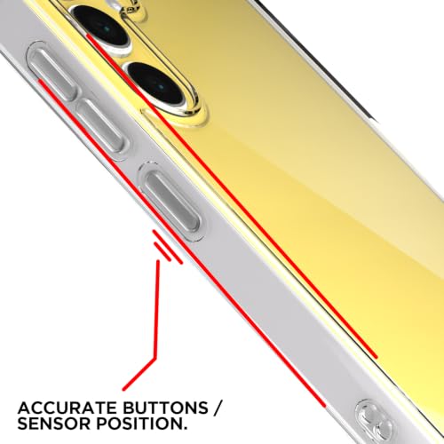 Image of Outlouders Back Cover for Samsung Galaxy S24 FE 5G Clear Transparent PC + TPU Bumper Case with Raised Edges for Shockproof Protection (Transparent)