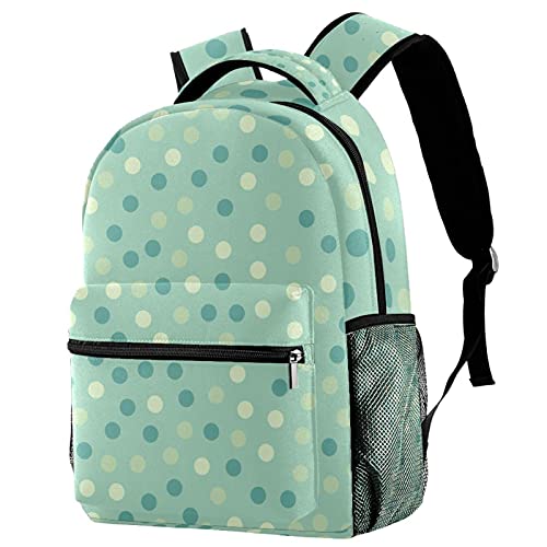 Sac à dos vert à pois idéal pour les sorties scolaires des enfants