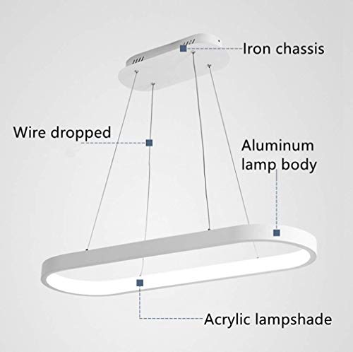 Lustre rond à intensité variable et hauteur ajustable avec technologie LED moderne