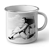 French Unicorn Mug Emaill Metal Elizabeth Montgomery Clbrit Cinema Actrice Film