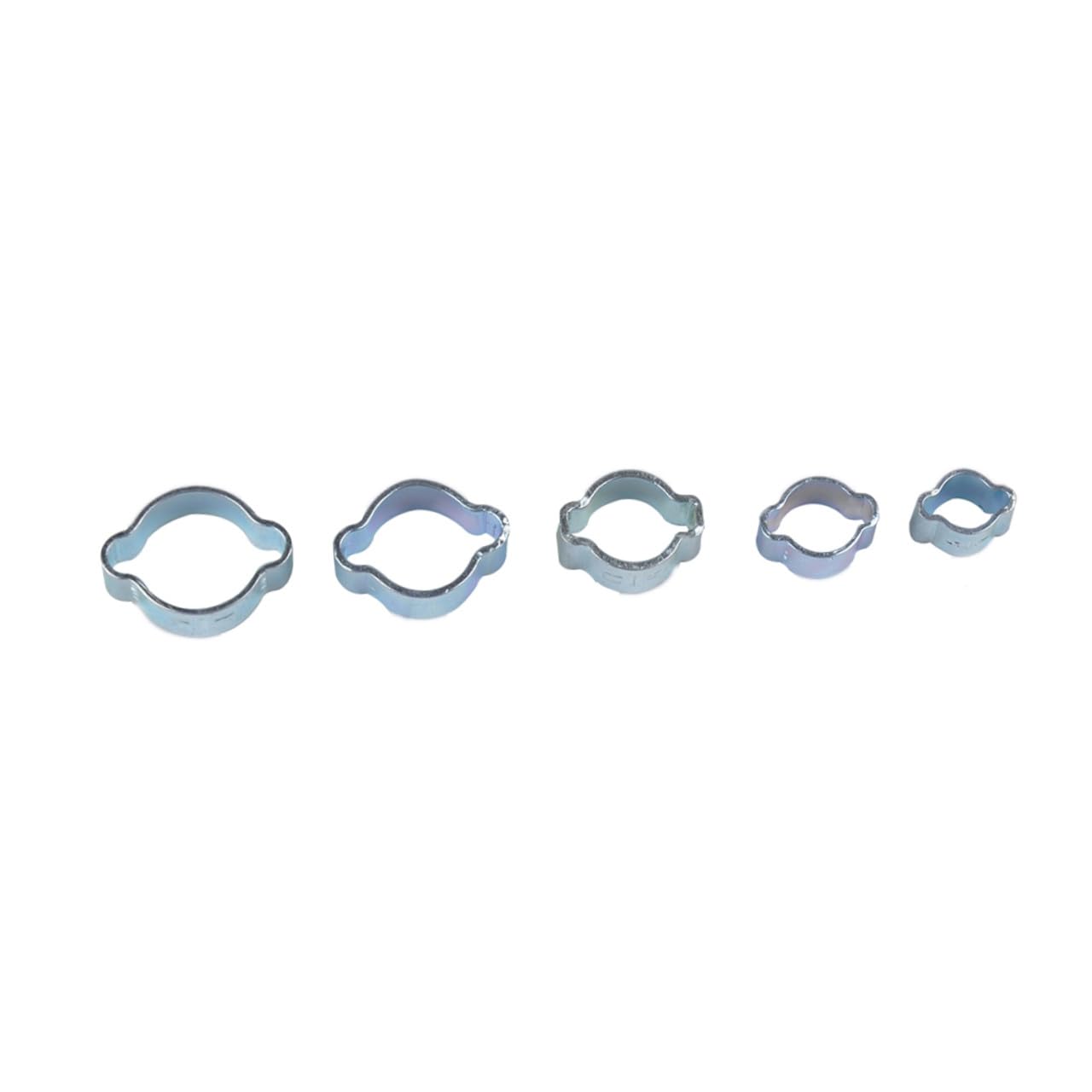 Tofficu 160 pezzi Morsetti Tubo Doppia Orecchio in Acciaio al Carbonio per Tubo Carburante Aria Acqua Misure Resistenti e Antidanneggio per Linee Silicone e Motori Small