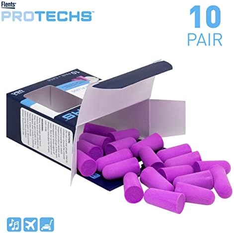 Flents Protechs Quiet Time Foam Ear Plugs, NRR 33, 10 Pair, Purple - 1