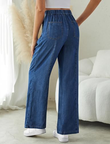 Wide Leg Jeans for Women High Waisted Baggy Jeans Womens Wide Leg Lounge Pants Stretch Bell Bottom Wide Leg Pants2