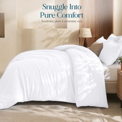 Image of Utopia Bedding - All Season Quilted Duvet Insert - Down Alternative Comforter - King /Cal King - White