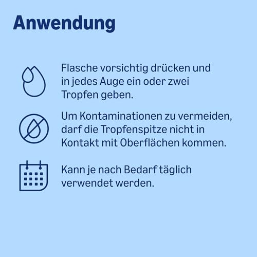 Healthcare by Amazon Augentropfen mit Natriumhyaluronat 0,2% und destilliertem Blütenwasser, 15 ml (2er Pack) (Früher eine Marke von Amazon Basic Care, identisches Produkt)