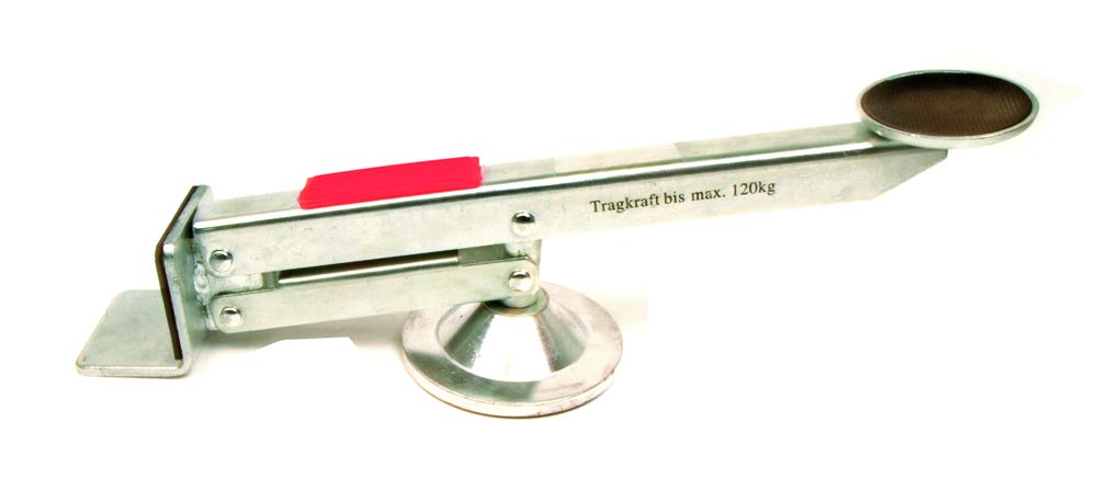 HAROMAC Tür- und Plattenheber, max. Hubkraft 120kg schwenkbar mit rutschfestem Hebel | Montagehilfe zum Türen anheben, einstellen, ausrichten | Für Zimmer & Hustüren, Platten, Fliesen & Möbel