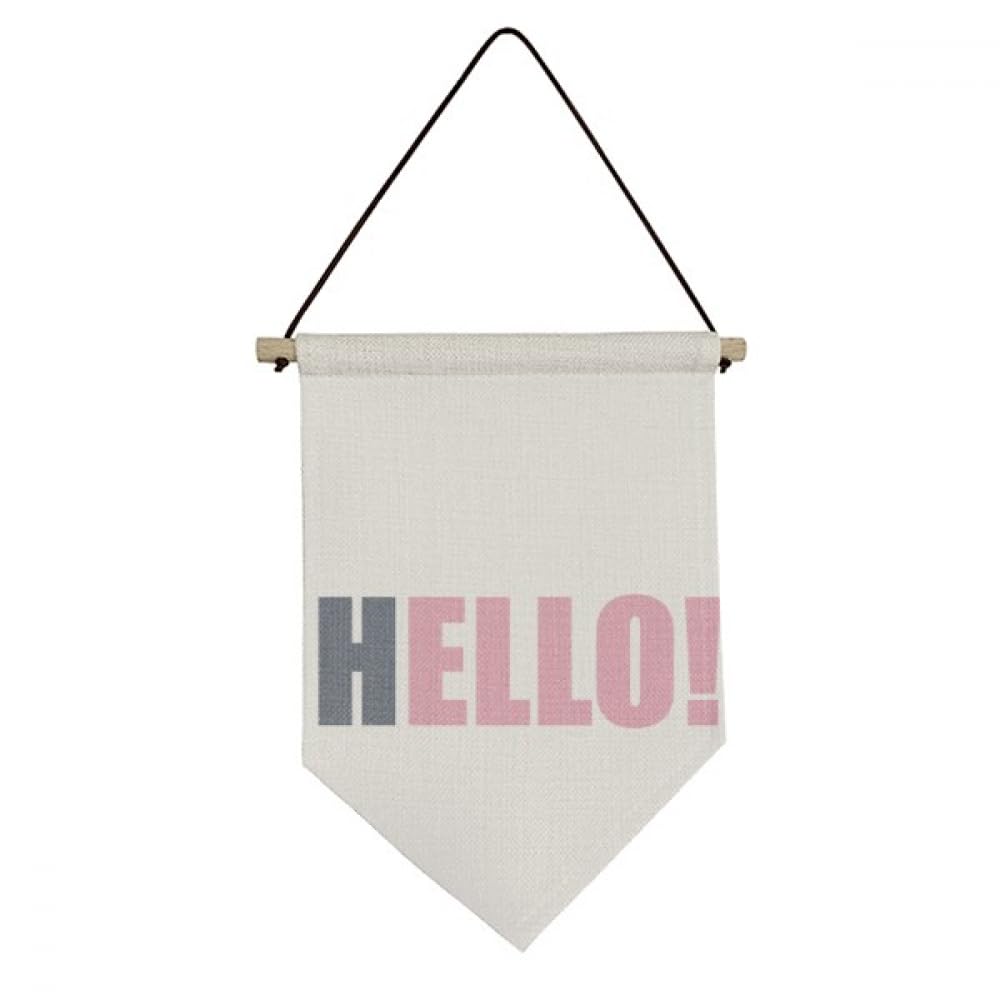Drapeau en toile Hello pour créer un coin bureau inspirant chez soi