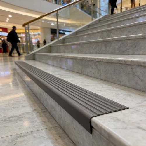 Borde de aluminio para escalera impermeable con acabado metálico de alta resistencia 8