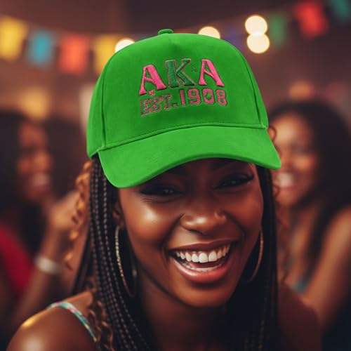 Gorra Beisbol 3D Bordada Ajustable Rosa Verde miniatura 5