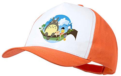 MERCHANDMANIA Gorra Naranja Totoro Sentado EN ARBOL Color Cap