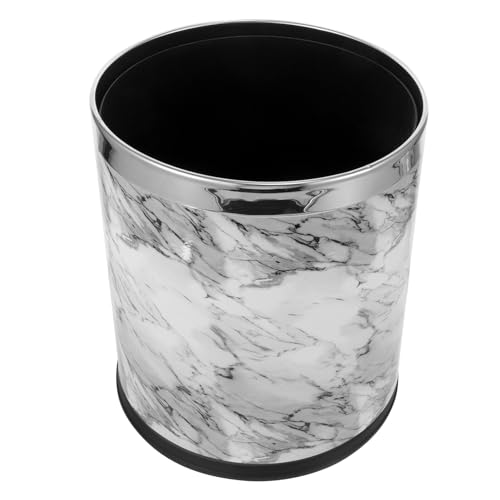 Caneca de basura ovalada con diseño mármol Alipis miniatura 4