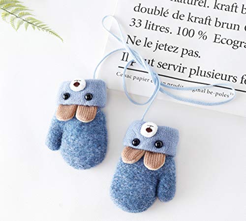 Winterwanten voor kinderen, warm met anti-verlies string, wintersneeuw