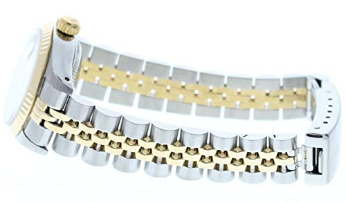 Rolex Ladys Automatic Datejust Watch 69173 Champagne Roman Dial & 18k Gold Fluted Bezel (Certified Preowned)2