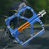 Honseadek Aluminiumlegierung für Fahrradpedale mit versiegelter 3-Lager-Struktur für Mountainbikes und Rennradanwendungen (blau SKU)